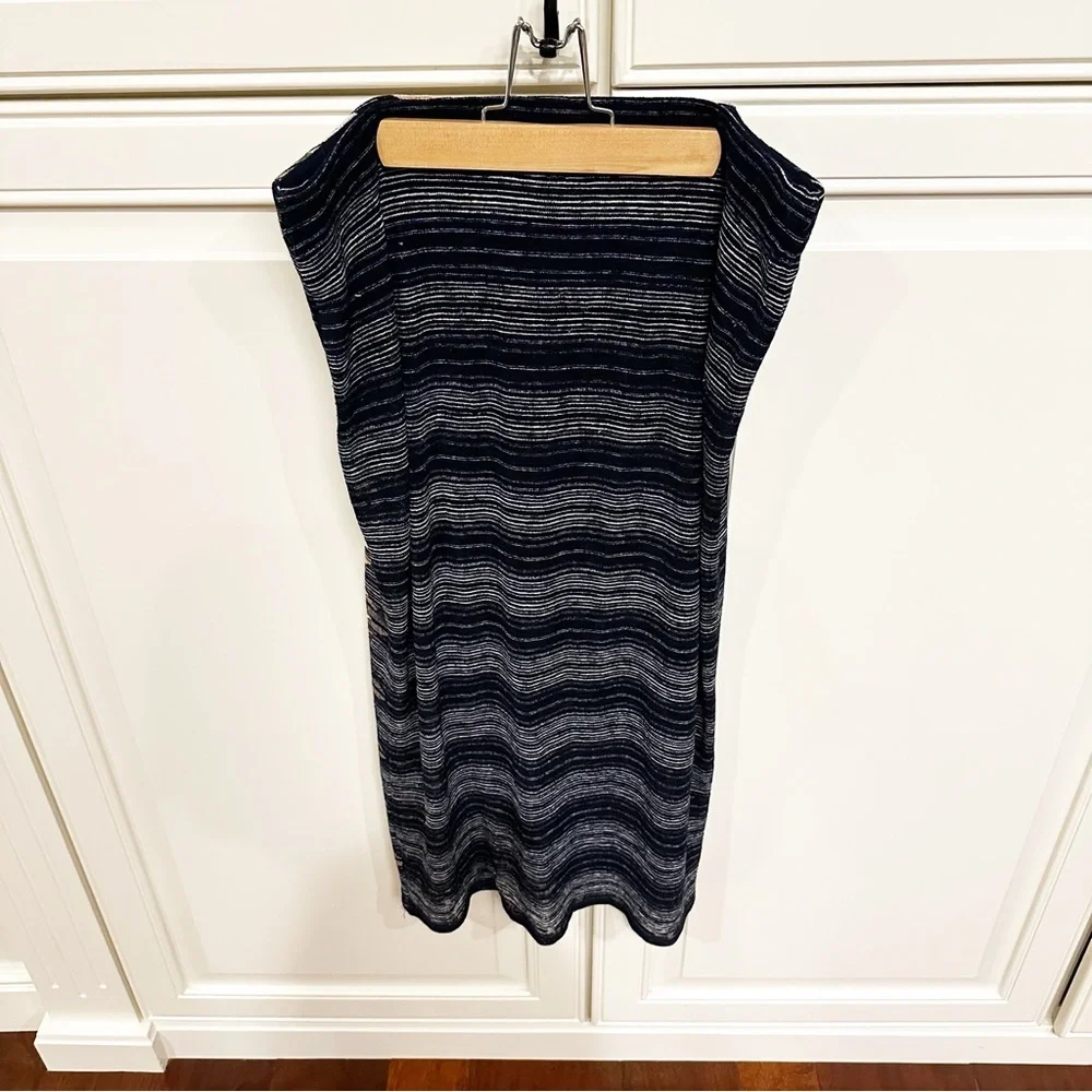 Anthropologie Maeve Plata‎ Chevron Women’s Stretch Midi Skirt Faux Wrap Large